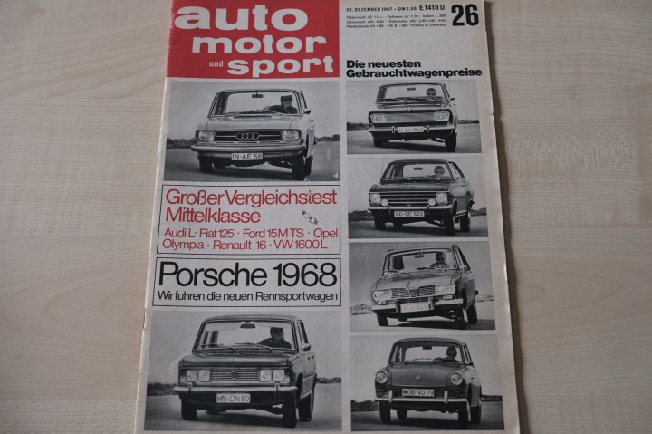 Deckblatt Auto Motor und Sport (26/1967)